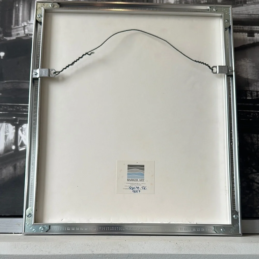Vintage Nautical Photography Art with Blue and Silver Frame - Picture 8 of 11